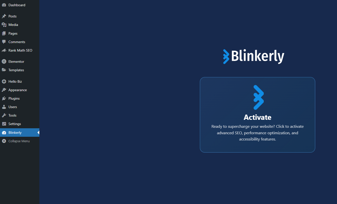 Blinkerly speed optimization plugin with great and simple UX