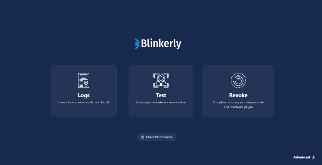 Blinkerly speed optimization plugin with great and simple UX